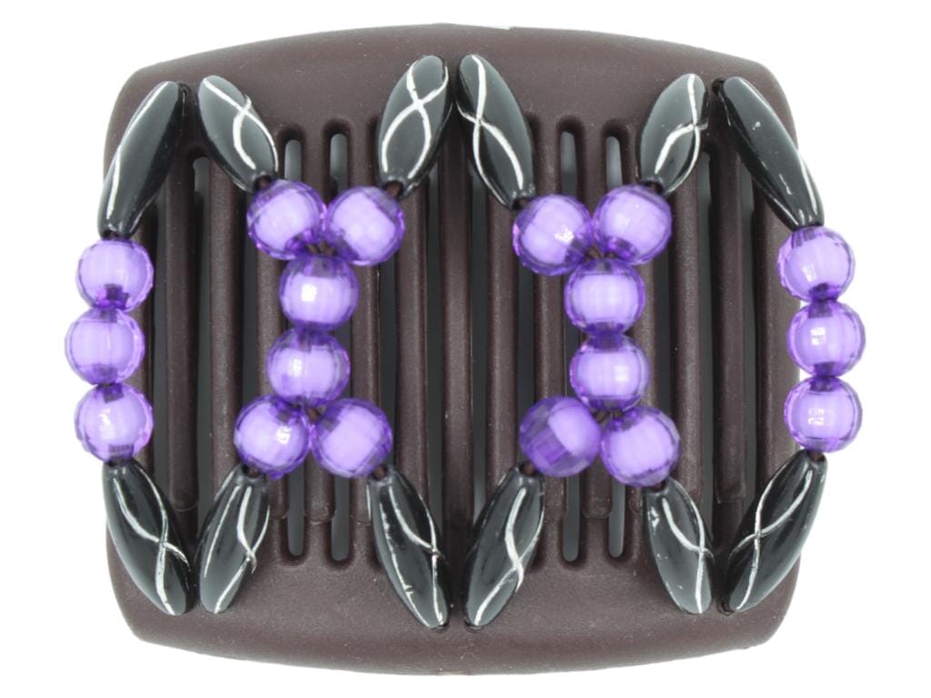 African Butterfly Chameleon Hair Comb - Dalena Brown 39