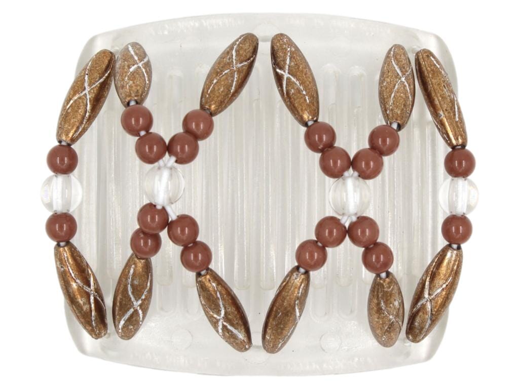 African Butterfly Chameleon Hair Comb - Dalena Clear 18