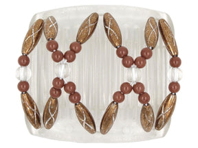 African Butterfly Chameleon Hair Comb - Dalena Clear 18
