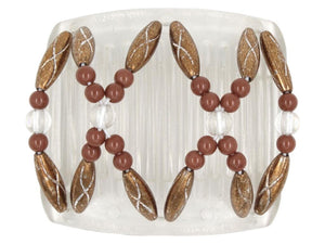 African Butterfly Chameleon Hair Comb - Dalena Clear 18