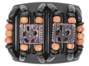 African Butterfly Chameleon Hair Comb - Dupla Black 16