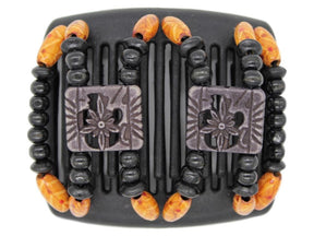 African Butterfly Chameleon Hair Comb - Dupla Black 18