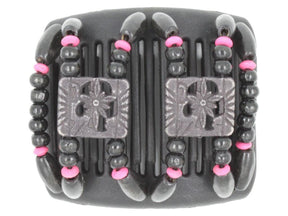 African Butterfly Chameleon Hair Comb - Dupla Black 25
