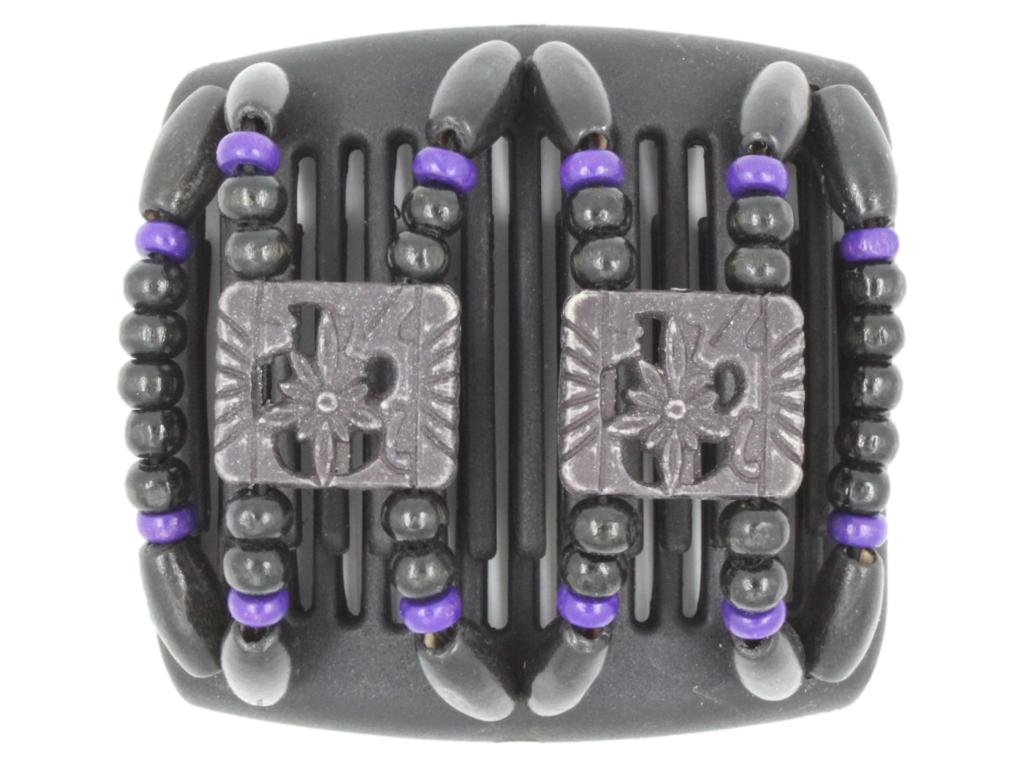 African Butterfly Chameleon Hair Comb - Dupla Black 26