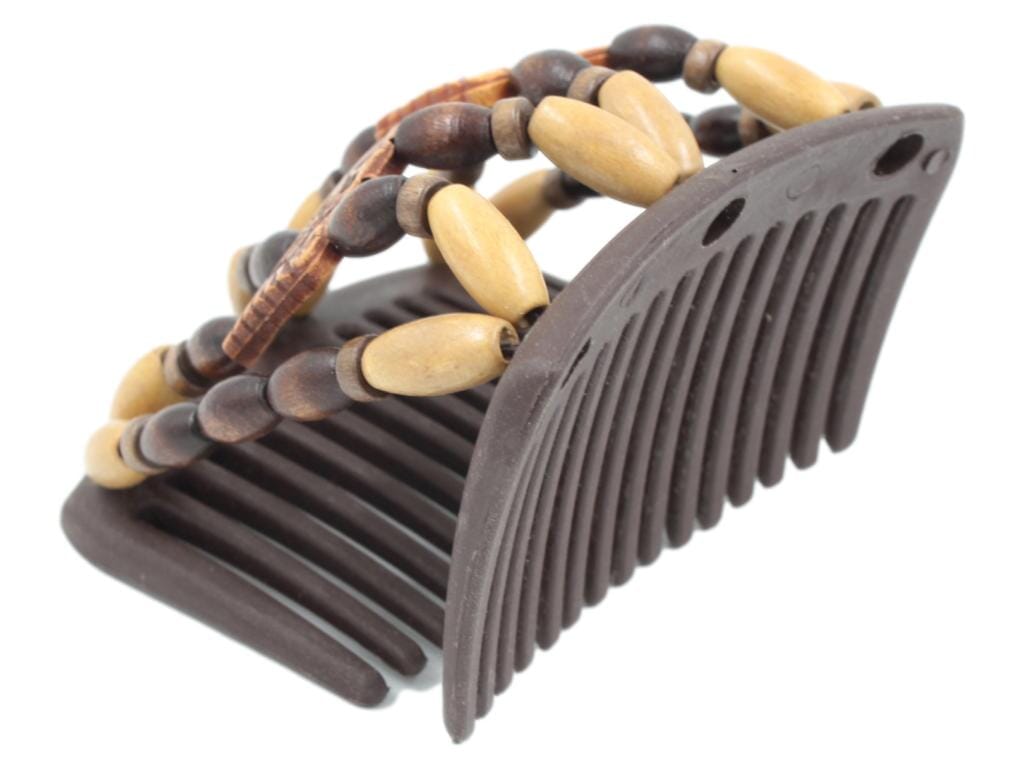 African Butterfly Chameleon Hair Comb - Dupla Brown 53