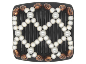 African Butterfly Chameleon Hair Comb - Ndalena Black 26