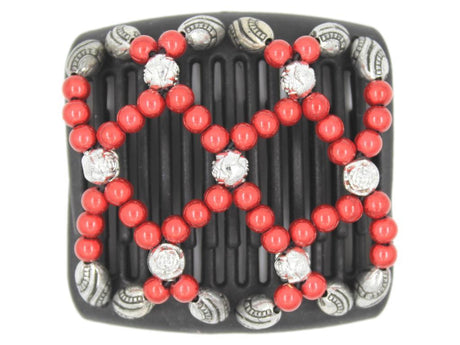 African Butterfly Chameleon Hair Comb - Ndalena Black 32