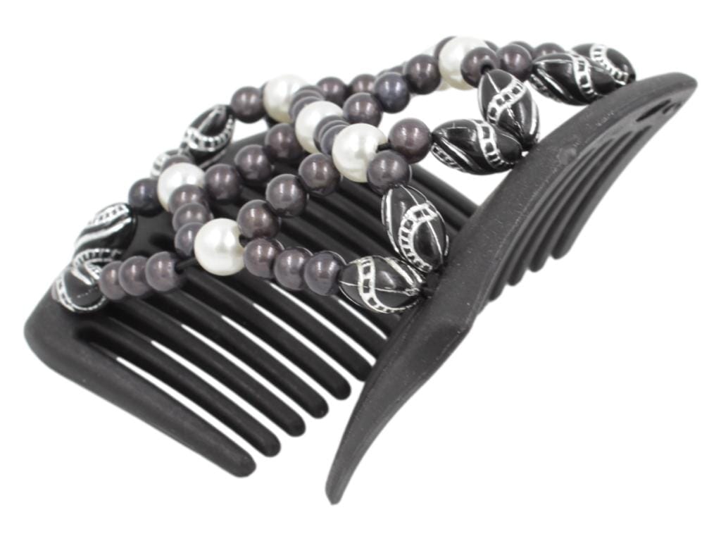 African Butterfly Chameleon Hair Comb - Ndalena Black 36