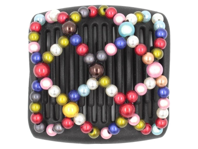 African Butterfly Chameleon Hair Comb - Ndalena Black 40