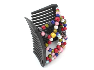 African Butterfly Chameleon Hair Comb - Ndalena Black 40