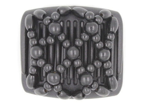 African Butterfly Chameleon Hair Comb - Ndebele Black 10
