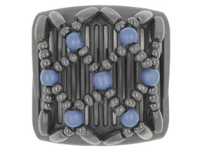 African Butterfly Chameleon Hair Comb - Ndebele Black 13