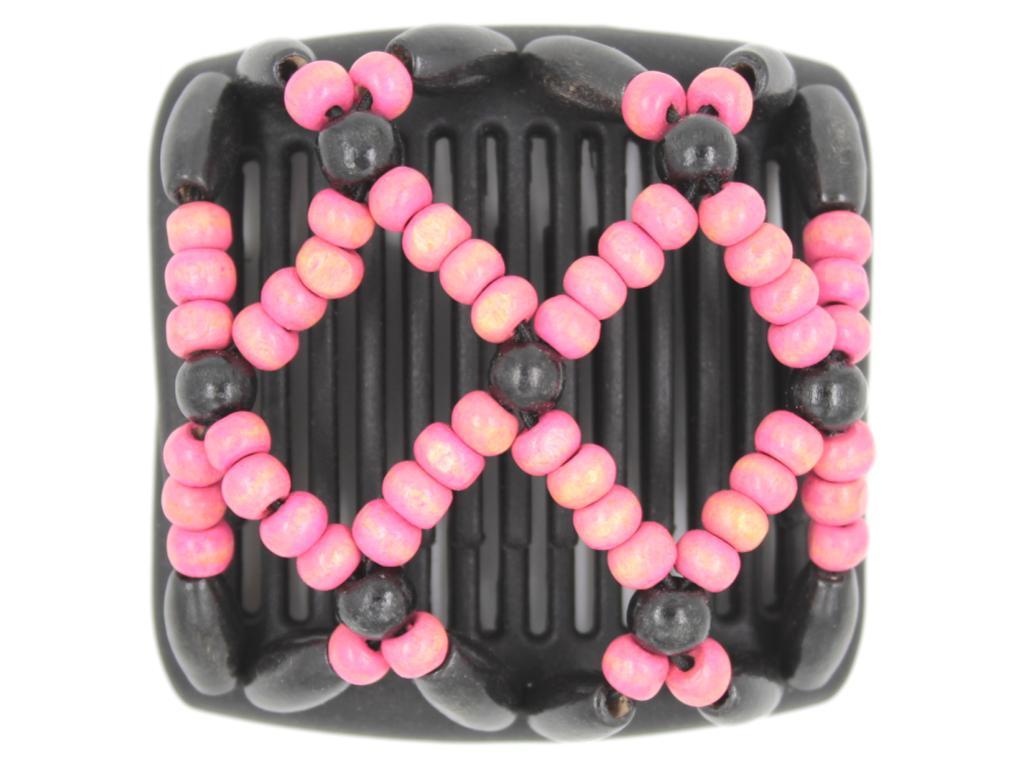 African Butterfly Chameleon Hair Comb - Ndebele Black 16