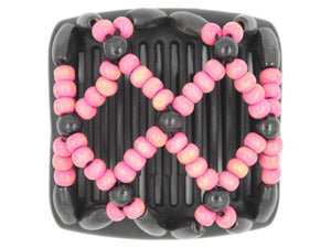 African Butterfly Chameleon Hair Comb - Ndebele Black 16