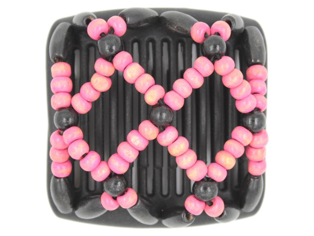 African Butterfly Chameleon Hair Comb - Ndebele Black 16