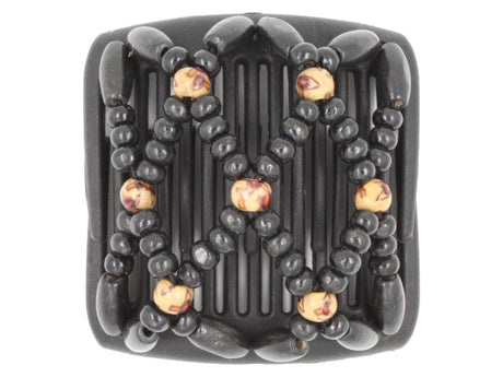 African Butterfly Chameleon Hair Comb - Ndebele Black 25