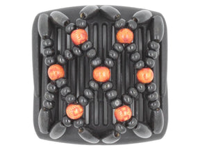 African Butterfly Chameleon Hair Comb - Ndebele Black 41
