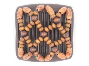 African Butterfly Chameleon Hair Comb - Ndebele Brown 10