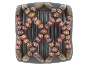 African Butterfly Chameleon Hair Comb - Ndebele Brown 22