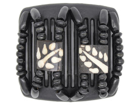 African Butterfly Chameleon Hair Comb - Stones & Bones Black 23