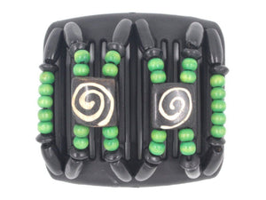 African Butterfly Chameleon Hair Comb - Stones & Bones Black 26