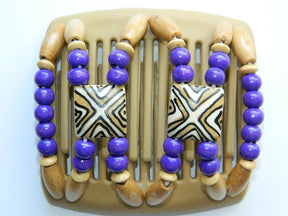 African Butterfly Chameleon Hair Comb - Stones & Bones Blonde 06