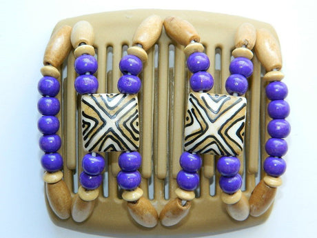 African Butterfly Chameleon Hair Comb - Stones & Bones Blonde 06