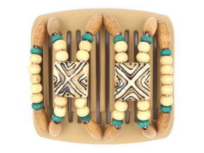 African Butterfly Chameleon Hair Comb - Stones & Bones Blonde 19