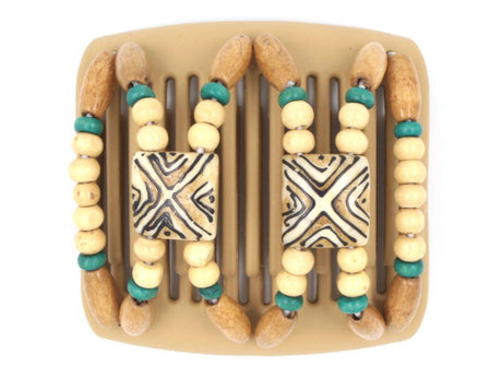 African Butterfly Chameleon Hair Comb - Stones & Bones Blonde 19