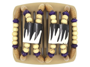 African Butterfly Chameleon Hair Comb - Stones & Bones Blonde 38