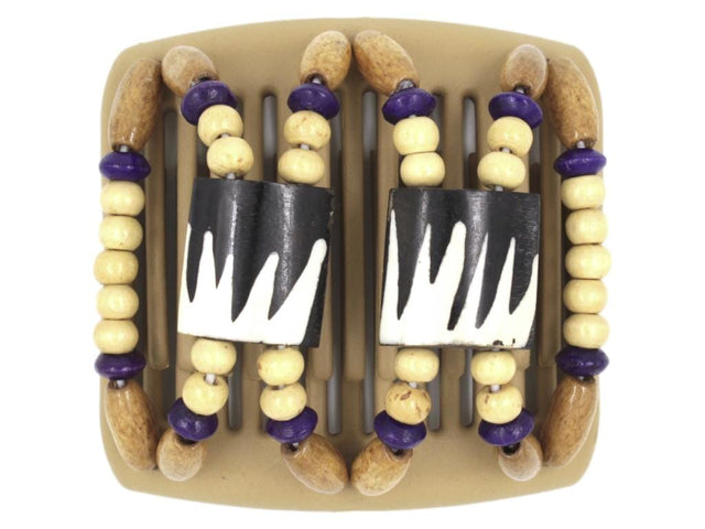 African Butterfly Chameleon Hair Comb - Stones & Bones Blonde 38