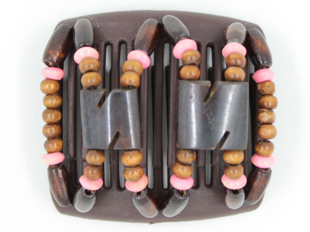 African Butterfly Chameleon Hair Comb - Stones & Bones Brown 22
