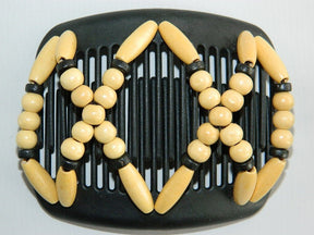 African Butterfly Hair Comb - Beada Black 08