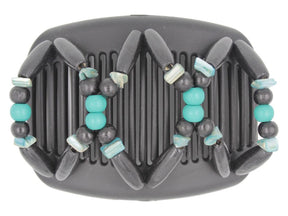African Butterfly Hair Comb - Beada Black 104
