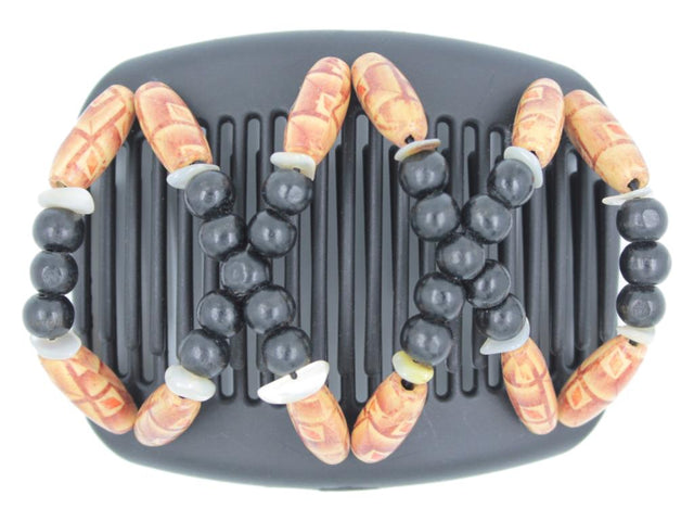 African Butterfly Hair Comb - Beada Black 116