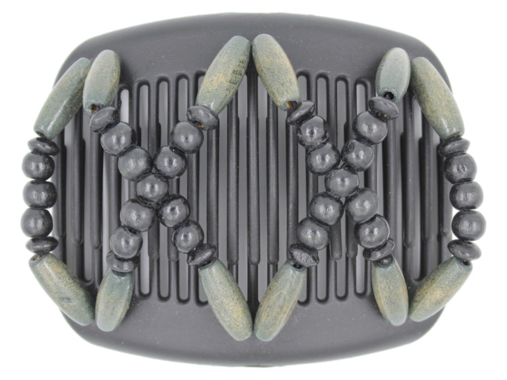 African Butterfly Hair Comb - Beada Black 120
