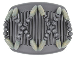 African Butterfly Hair Comb - Beada Black 120