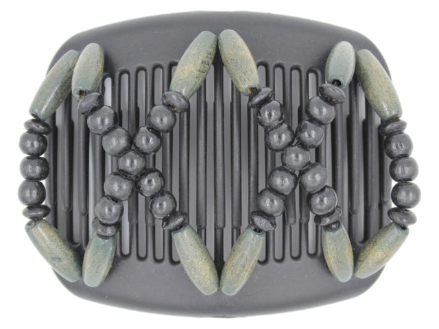 African Butterfly Hair Comb - Beada Black 120
