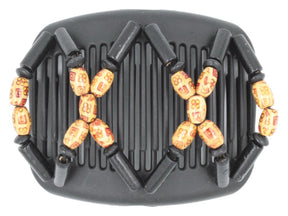 African Butterfly Hair Comb - Beada Black 138