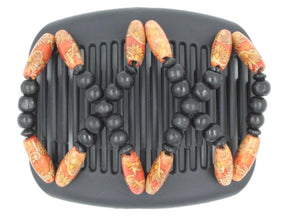 African Butterfly Hair Comb - Beada Black 139