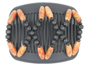 African Butterfly Hair Comb - Beada Black 139