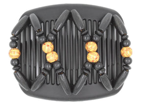 African Butterfly Hair Comb - Beada Black 141