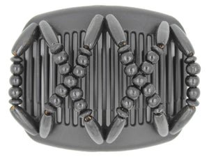 African Butterfly Hair Comb - Beada Black 18