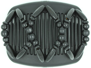 African Butterfly Hair Comb - Beada Black 75