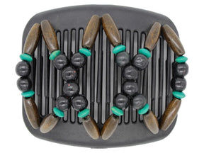 African Butterfly Hair Comb - Beada Black 93