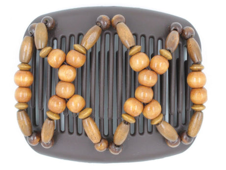 African Butterfly Hair Comb - Beada Brown 121