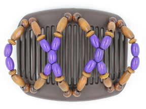 African Butterfly Hair Comb - Beada Brown 122