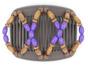 African Butterfly Hair Comb - Beada Brown 122