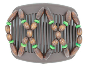 African Butterfly Hair Comb - Beada Brown 129