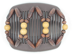 African Butterfly Hair Comb - Beada Brown 133